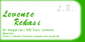 levente rekasi business card